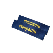 Custom Children's Clothing Labels with Satin Crochet Collar and Silk Screen Logo