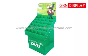 Cd Vcd Cardboard Floor Display Stand Racks With 4 Color Printing