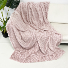 Factory Direct Super Soft Thick Pink Winter Warm Blanket with PV Plush