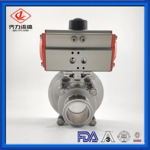 Pneumatic tank bottom ball valves