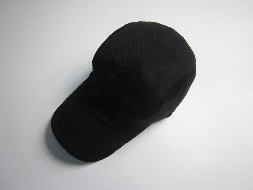 Uomini 5 Pannello Mesh poliestere promozionale Cappellino nero