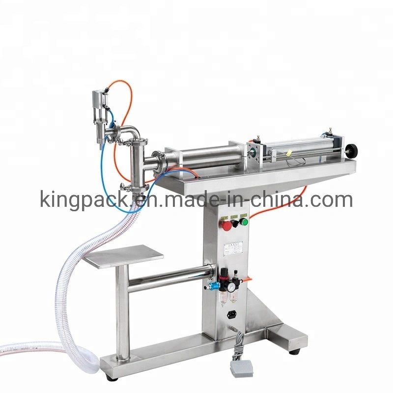 Horizontal Pneumatic Floor Liquid Filling Machine for Milk/Water/Juice