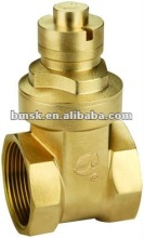 brass magnetic locking gate valve for water meter,bronze gate valve, stem gate valve price,bronze valve, gate valve with prices