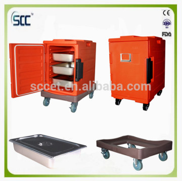 Rotational plastic food cabinet, rotomolded cabinet for hot food, for catering