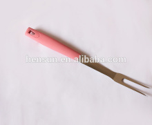 Roasting Stick BBQ Meat Fork with Silicone Handle