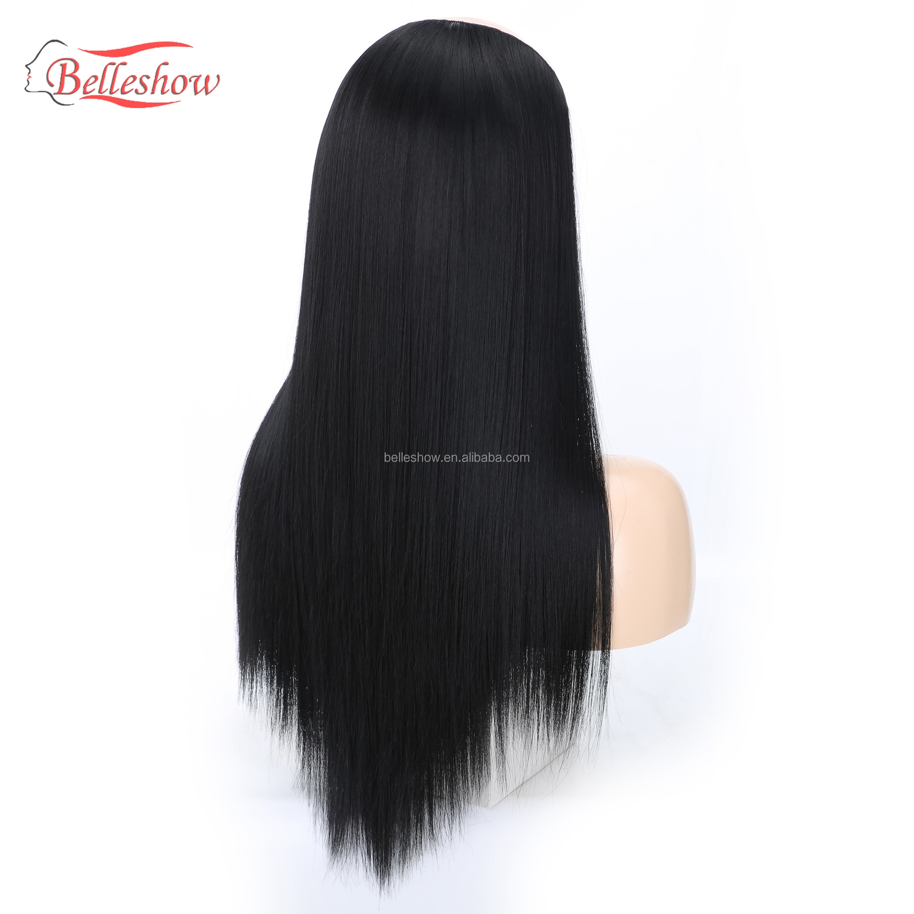 Hot sell Clips in on hair wig long straight hair  head set 360 traceless synthetic fiber  wig head U-shaped wig