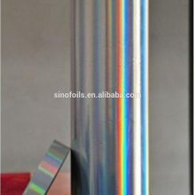 Holographic cold foil for paper and plastic surfaces