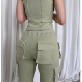 High Waist Jogging Ladies Overalls Custom