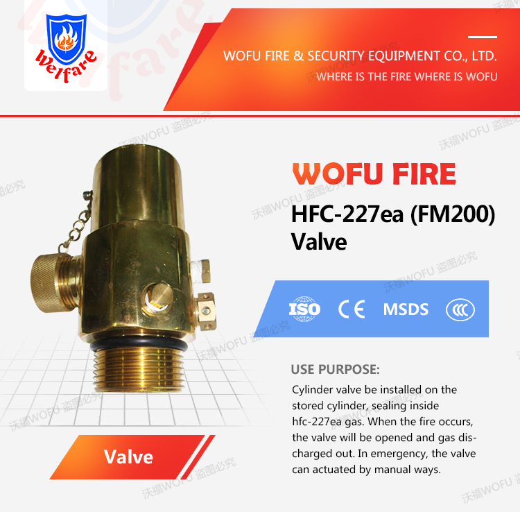 DN50 FM200 GAS CYLINDER VALVE