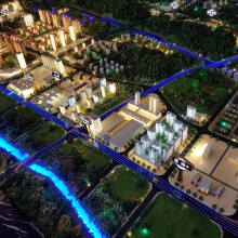 Custom Scale LED Lighting Effects for 3D Urban Planning and Architectural Models in Real Estate
