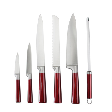 Coating Handle Kitchen Knives Set