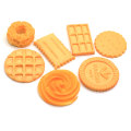 En gros Biscuits Beurre Biscuits Résine Cabochon Dos Plat Simulation Perles De Nourriture Enfants DIY Jouet Décor Chambre Décoration