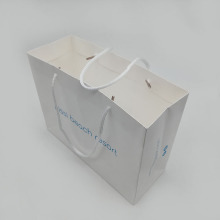 Custom Fancy Retail Carry White Card Paper Bag
