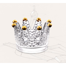 Jewelry holder personalized crown glass candle holder