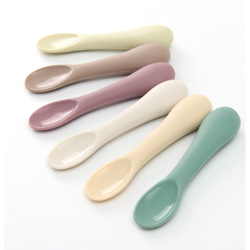 Partihandel 2st Pack Soft Tip Silicone Training Spoons