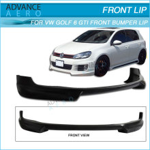 For Volkswagen 09 10 11 Golf 6 Urethane Front Bumper Lip PU Bodykits Auto Part