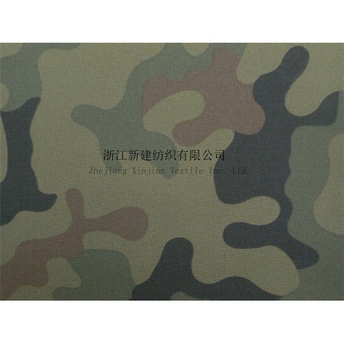 300D Polyester Camouflage Fabric with PU Coating