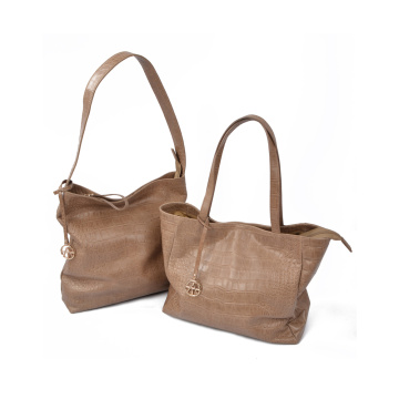 Crocodile Simple Design Shopping Hobo Bag For Women