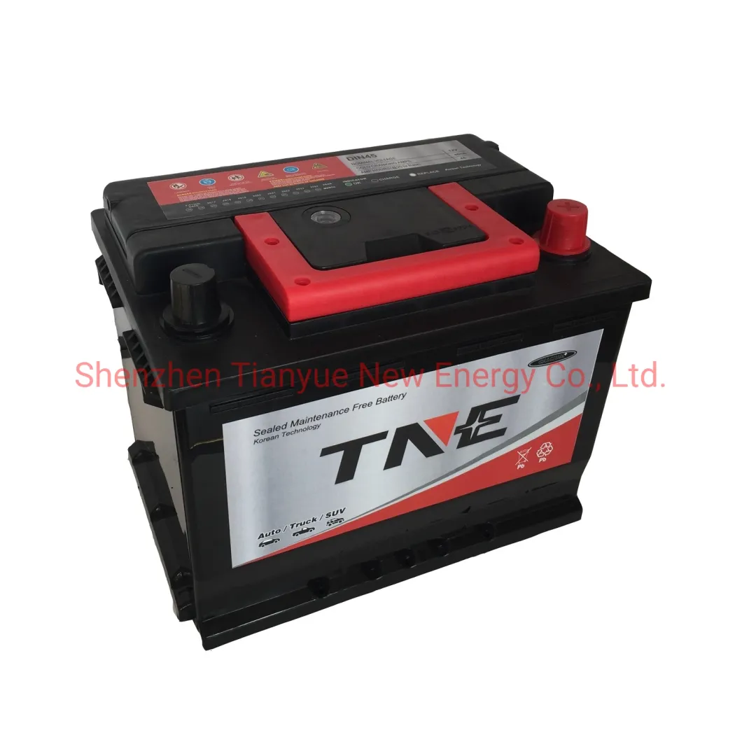 DIN 12V 60ah Lead Acid Mf Automotive Battery for European Cars