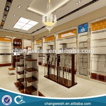 pop retail wood and metal clothes display fixtures