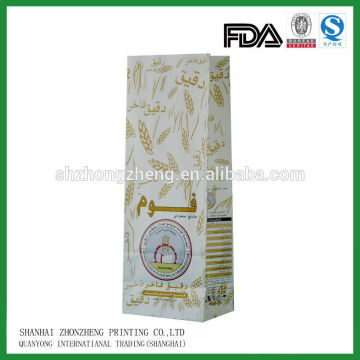 plain white flour packaging bag