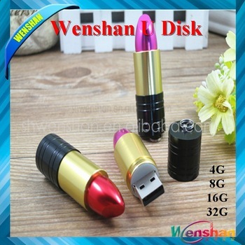 Colorful good quality metal lipstick usb sticks
