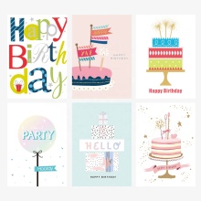 Funny Blank Boxed Birthday Greeting Cards with Envelopes