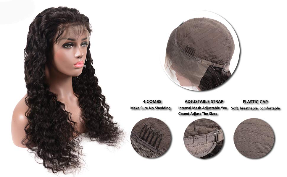 Transparent Thin Fim 13x4 Hd Fine Swiss Lace Frontal Human Hair Wigs Pre Plucked Brazilian Deep Wave Lace Frontal Wig