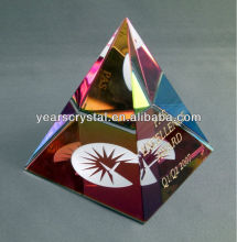 3D crystal pyramid, crystal egypt pyramid paperweight (G-0294)