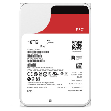18TB ST18000NT001 NAS Hard Drive: 7.2K RPM, SATA 6Gb/s, 3.5-inch, 256MB Cache for NAS Server