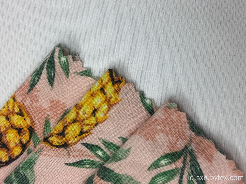 DTY Brushed Pineapple Print Fabric