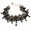 Black Lace kralen Choker eenvoudige gotische kraag ketting