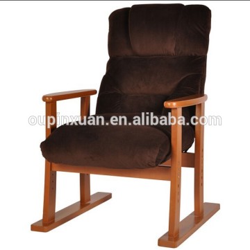 Multifunction adjustable backrest bamboo wood tatami chair