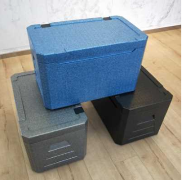 Icecream & Frozen Food Delivery: Unscented Grey/Black EPP Foam Cooler Box
