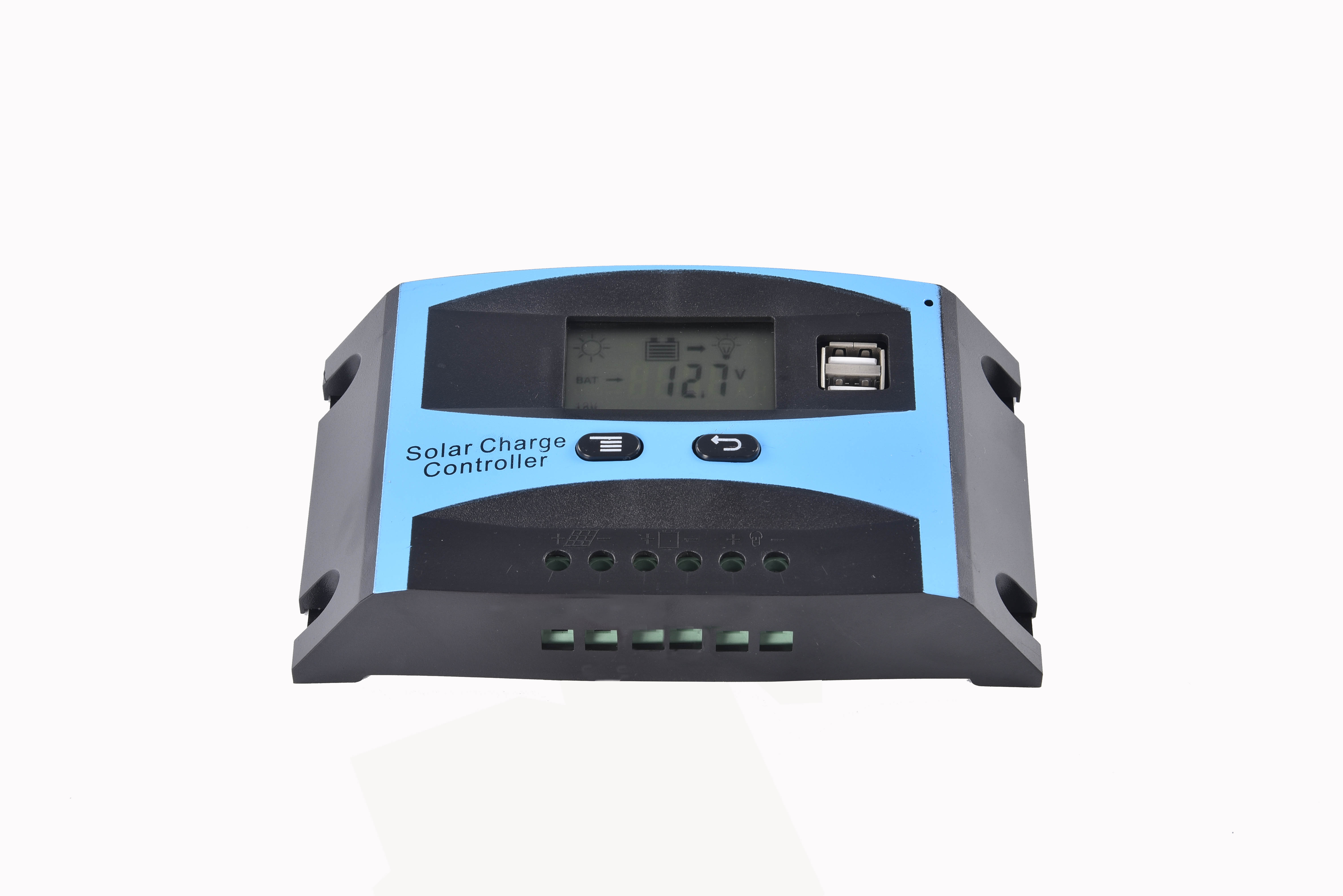 Controlador de carga solar Regulador de batería PWM 12V 24V DC 10A para el sistema de energía solar en el hogar