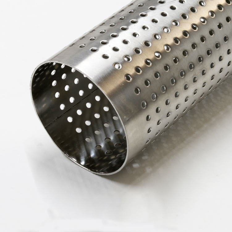 Customized metal straight perforated filter pipe metal tube cylinder
