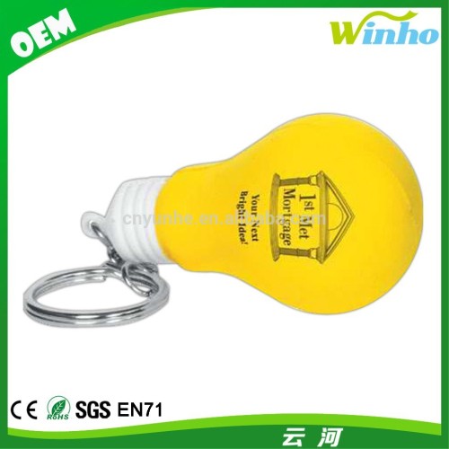 Winho PU Stress Light Bulb Shaped Keyring