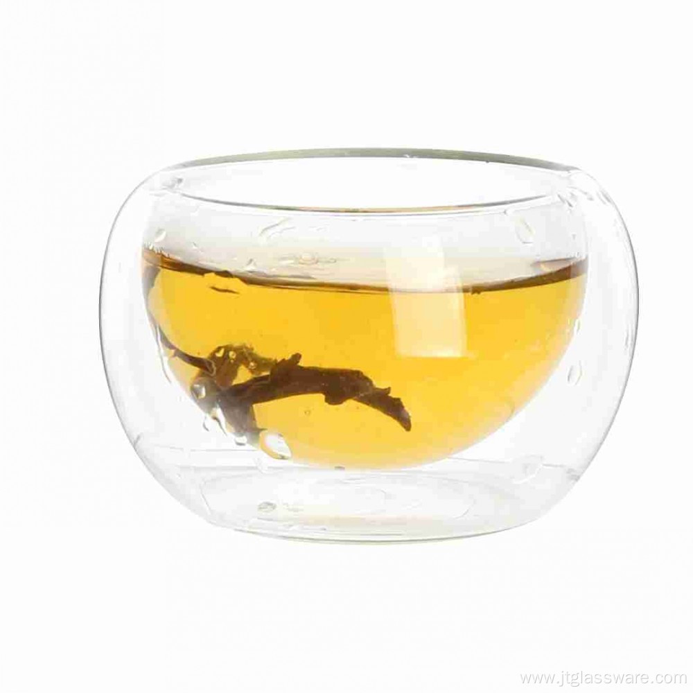 Custom Double Wall Glass Tea Cup