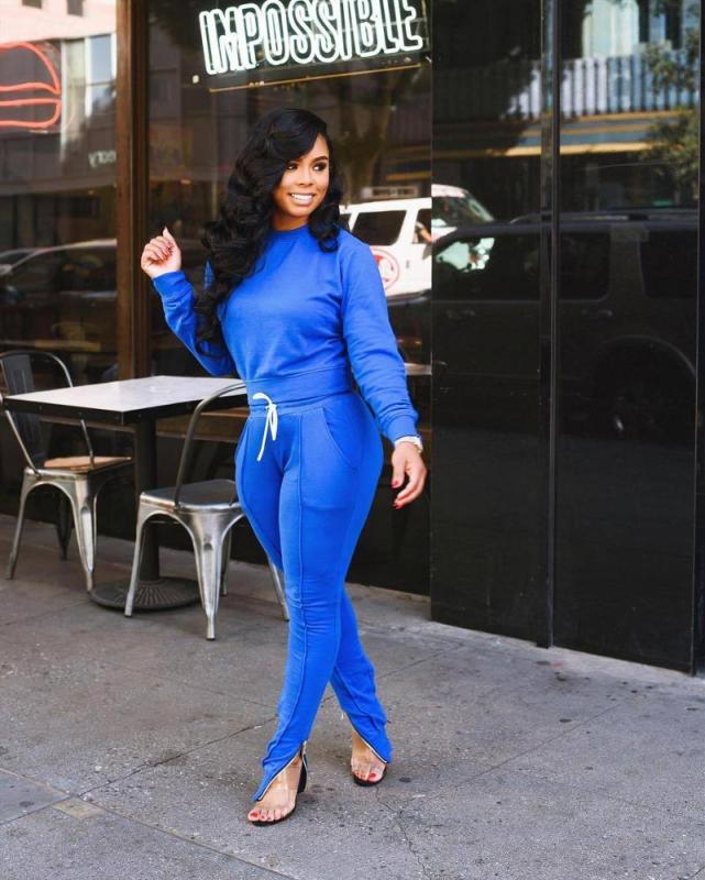 Customized Logo Plain Cheap Women 2 PiecesTracksuits