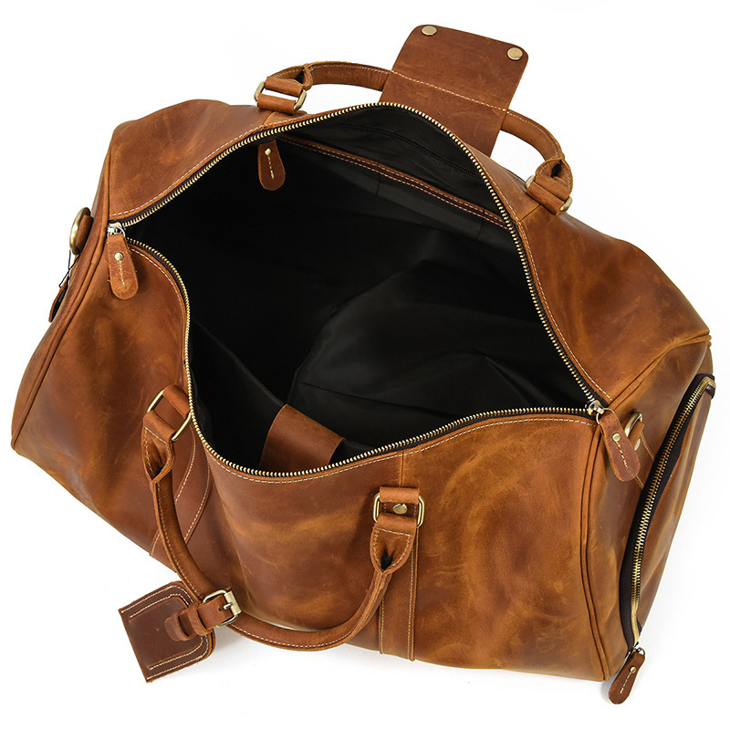 Vintage Leather Duffle Bag