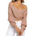 Women Casual V Neck Long Sleeve Sweaters