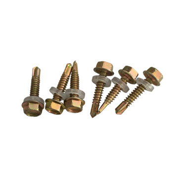 Yellow Zinc Metric Heavy Hex Flange Screws