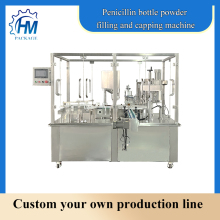 Vial glass bottle filling sealing machine for medical pharmaceutical powder cosmetic