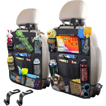 Durable Waterproof Oxford Car Seat Protector with Backseat Organizer and Tablet Holder