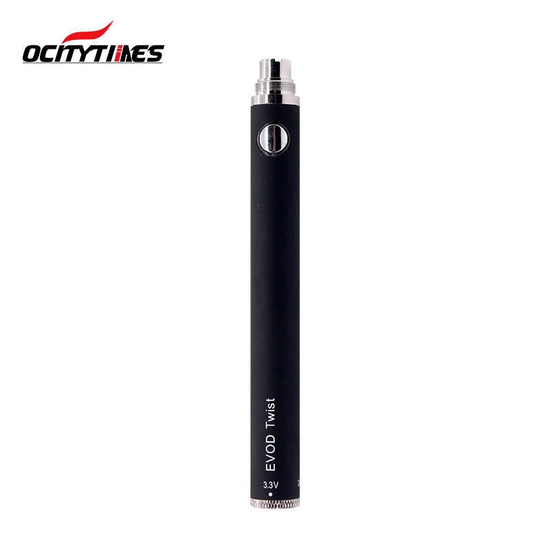 Wholesale rechargeable 510 battery Ocitytimes 1100mAh evod battery with bottom twist voltage