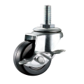 Light Duty Swivel Gummi Casters Gängad stam