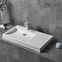High Quality Solid Surface Artificial Cast Stone Bathroom Wash Basin