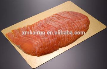 fish board(smoked salmon board,gold/silver paper board,aluminum foil laminated paper board,food tray board)