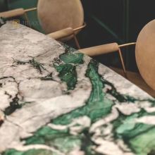 Huaxu Rare Special Luxury Exotic Stone Versatile Brazilian Royal Verde Quartzite Table Top