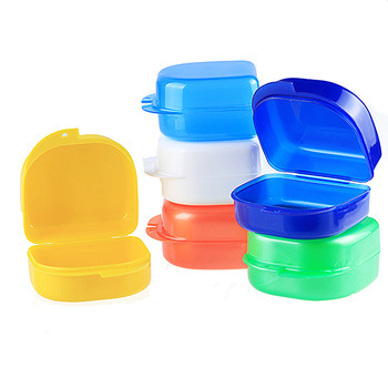 plastic denture fresh or store case, denture box holder